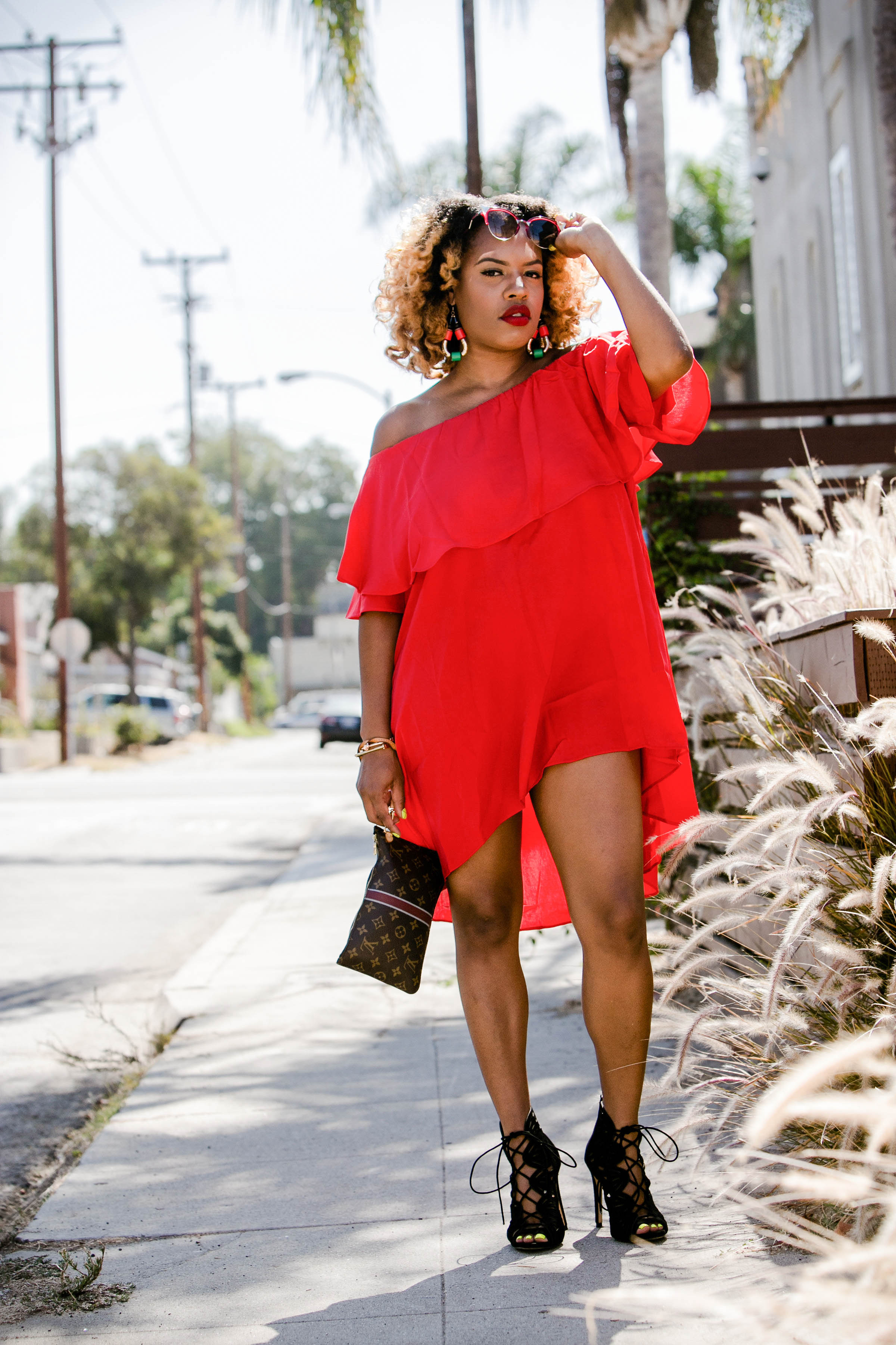 A Lil Fendi Sun Protection - https://thehautemommie.com/lady-in-the-red-dress/