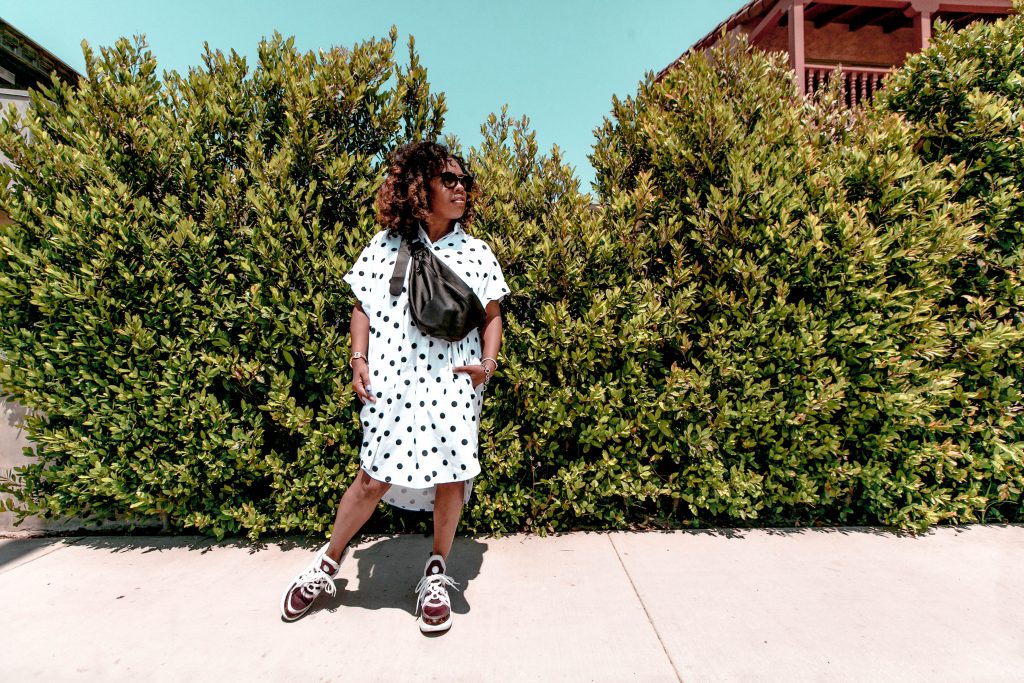 Louis Vuitton sneakers, polka dot trend, black blogger, style, fashion blog