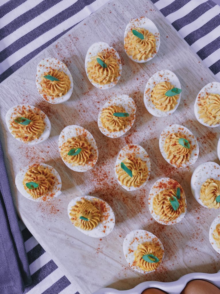 Smoky deviled eggs from Chef Leslie Antonoff of Butter + BROWN