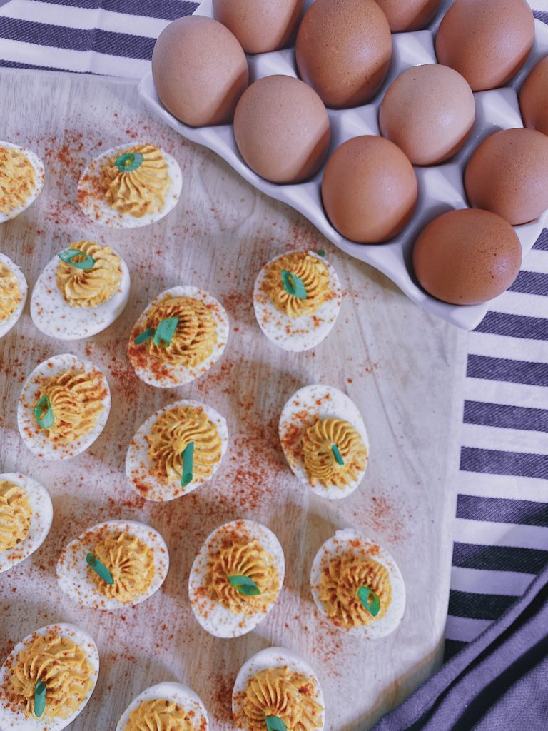 Smoky deviled eggs from TV chef Leslie Antonoff of The Hautemommie